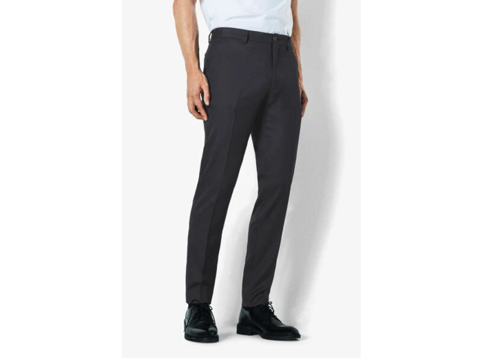 Pantalon de costume slim uni - Bleu foncé