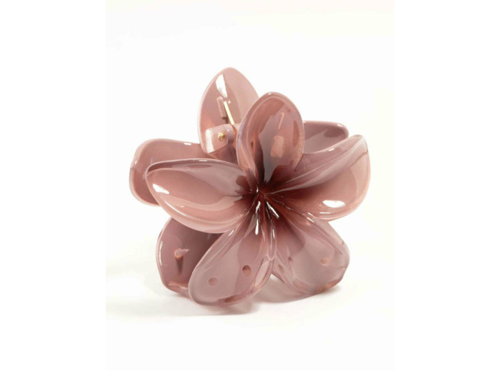 Dusty Pink Frangipani Hair Claw Clip