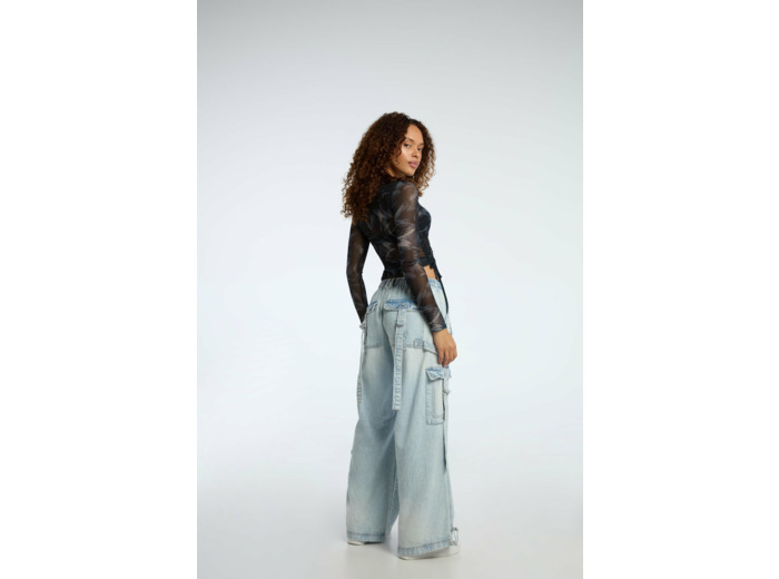 Jeans fort délavé