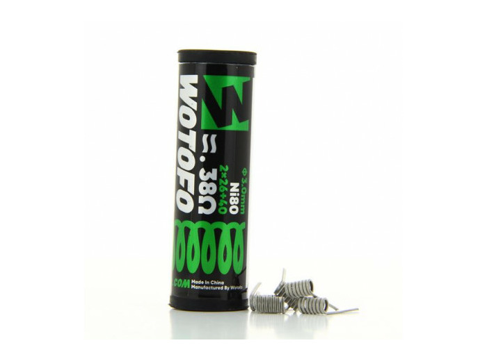Pack de 5 coils Dual Core Fused Clapton Ni80 0.38ohm Wotofo