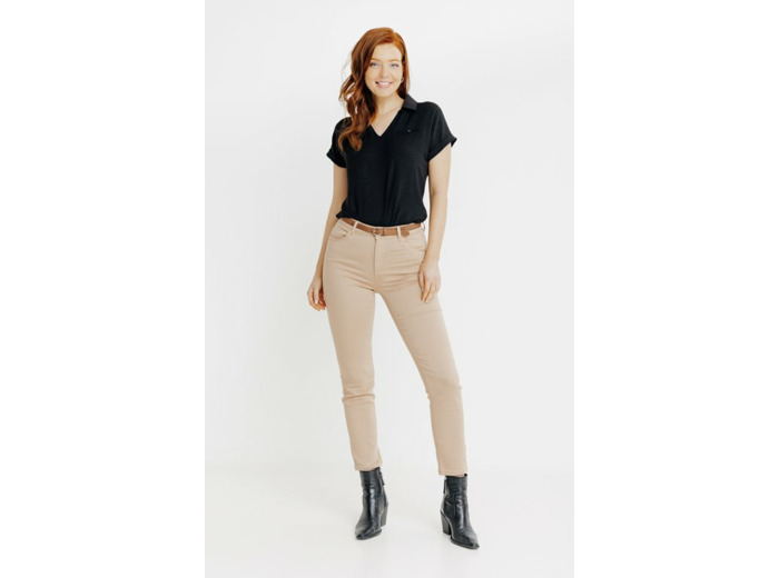 Pantalon Détail Clous Et Ceinture