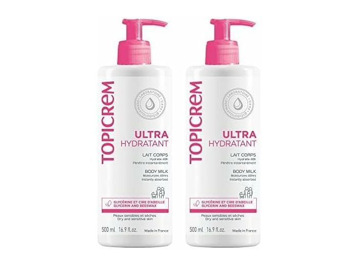 Topicrem - Ultra Hydratant Lait Corps - Crème Hydratante pour Peaux Sensibles - 500 ml (Lot de 3)