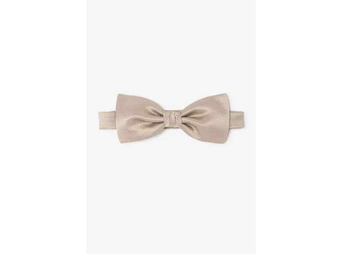 Nœud papillon uni - Beige