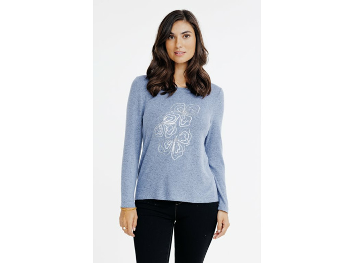 T-Shirt Manches Longues Sequins