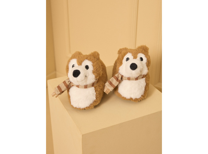 Pantoufle 3D Marron