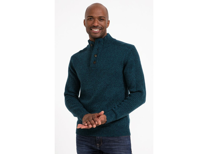 Pull Col Montant Boutonné