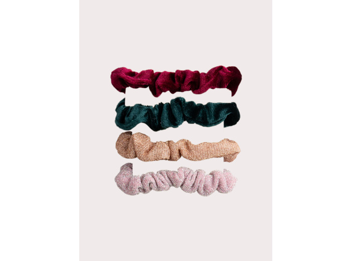 Lot de 4 chouchous tissus pour fille