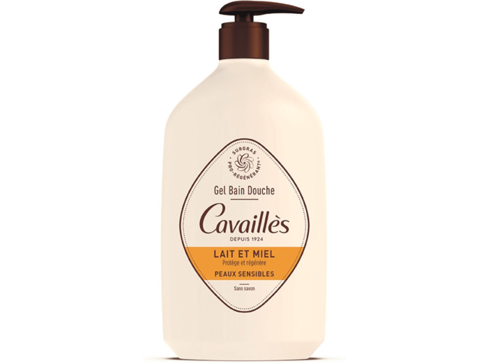 Rogé Cavaillès Gel Bain et Douche Lait et Miel Peaux Sensibles 1 litre