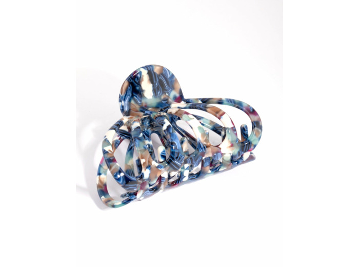 Acrylic Blue Marble Wide Claw