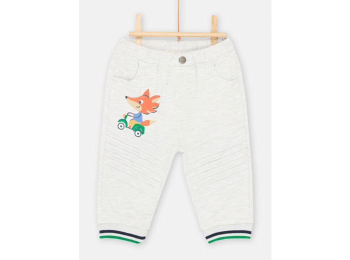 Pantalon gris chiné doux et confortable pour bébé garçon