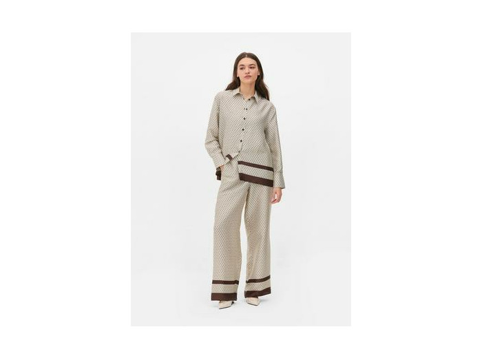 Chemise en satin imprimé à coordonner