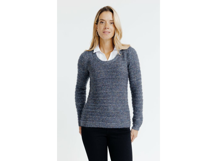 Pull 2-En-1 Col Chemise