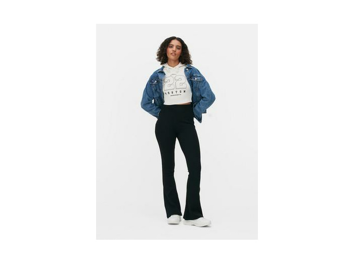 Legging évasé côtelé à coordonner