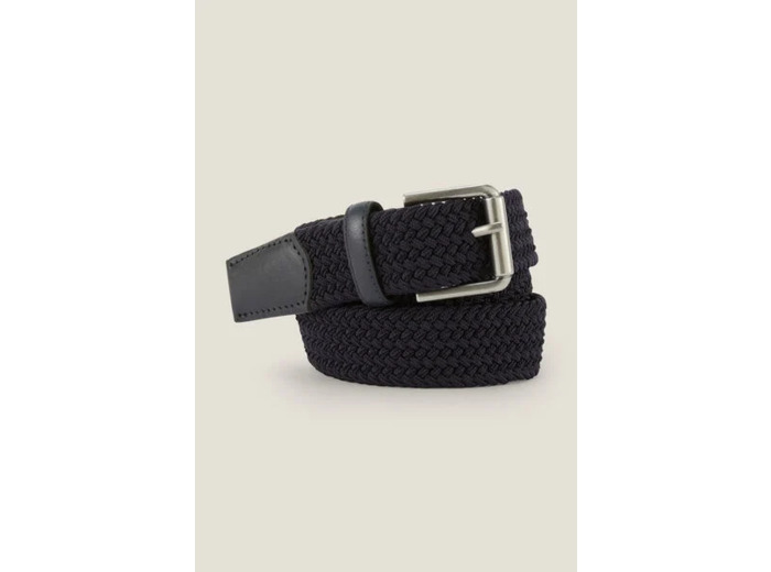 Ceinture élastiquée à boucle - Bleu foncé