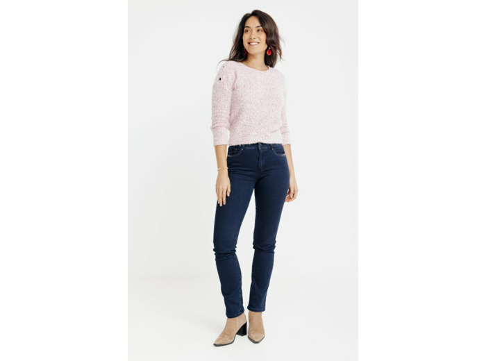 Jean Droit Détail Strass Poche
