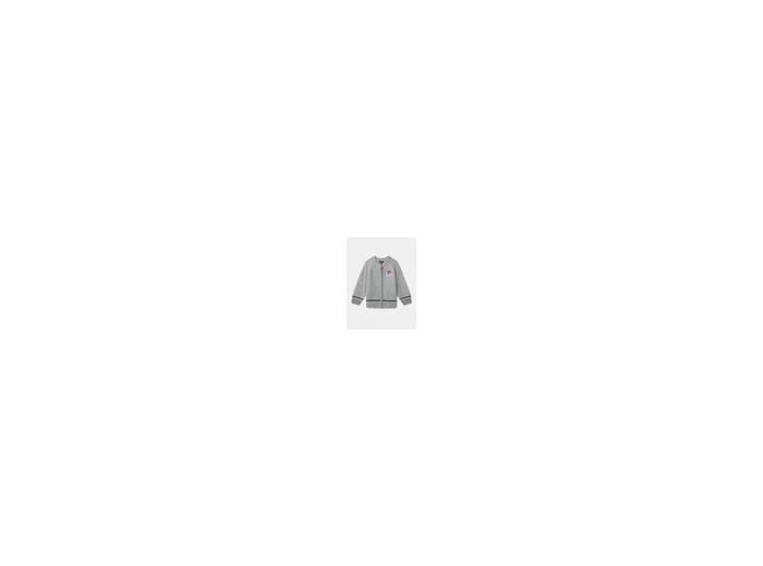 Gilet gris pour garçon avec écusson japonais