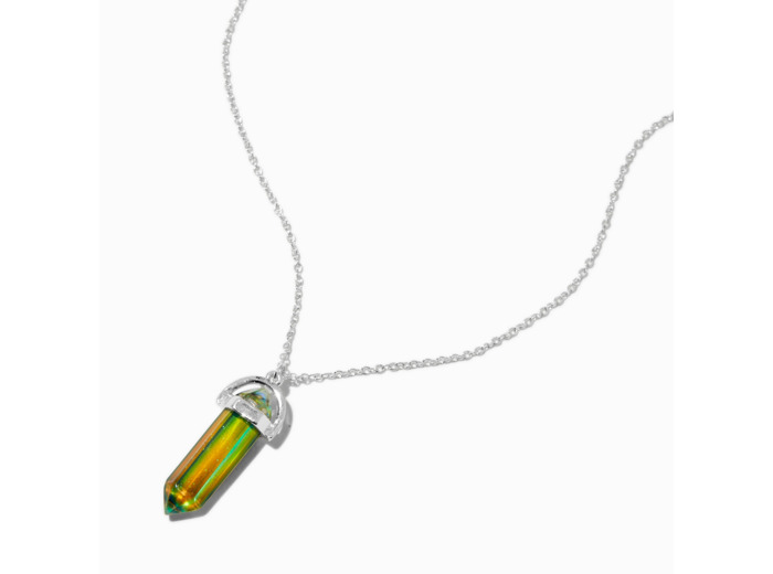 Collier d'humeur à pendentif en strass