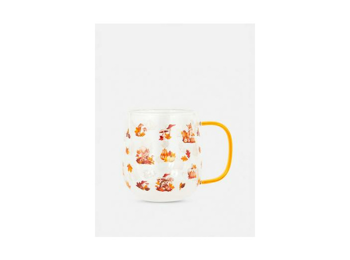 Mug en verre à motif automnal