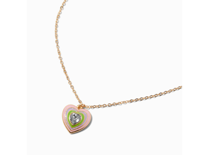 Uptown Pulse Heart Pendant Necklace