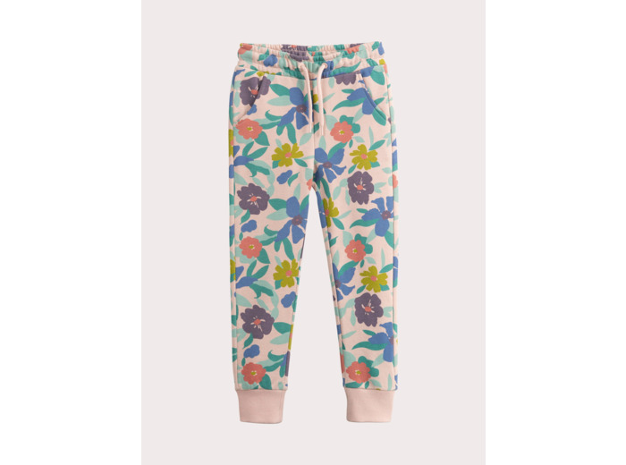 Bas de jogging rose imprimé fleuri pour fille