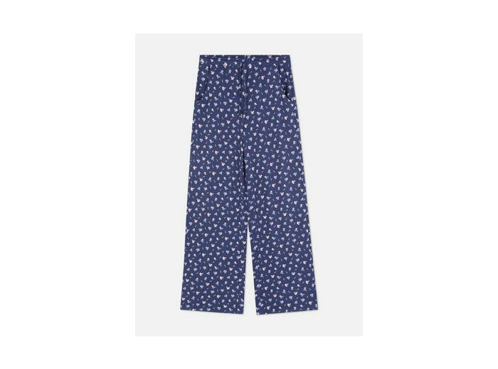 Bas de pyjama en maille à motif floral
