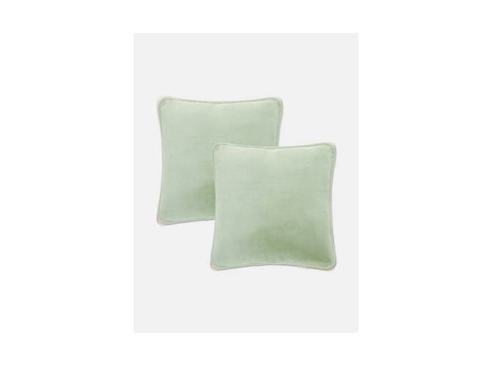 Lot de 2 coussins carrés à point de feston