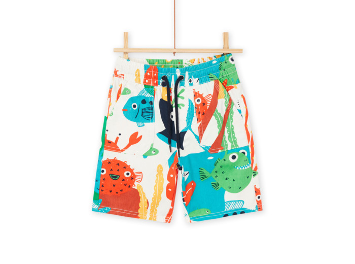 Bermuda multicolore à imprimé marin