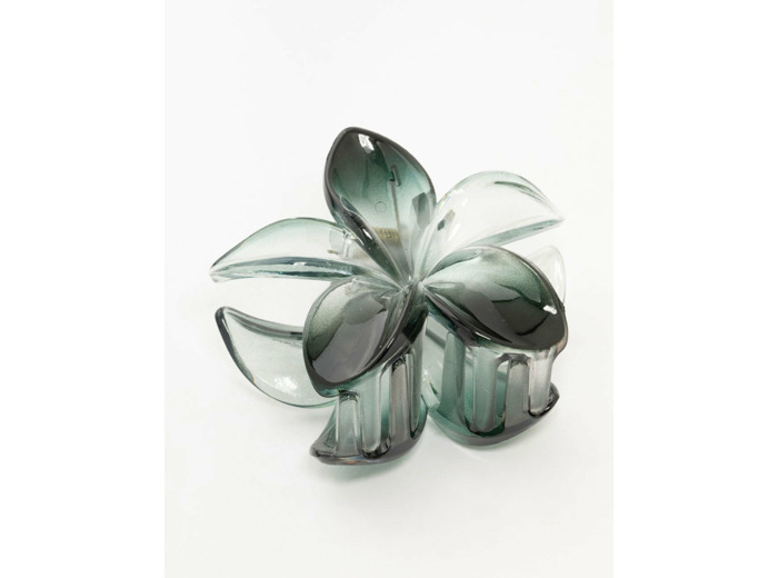 Black Frangipani Flower Claw Clip