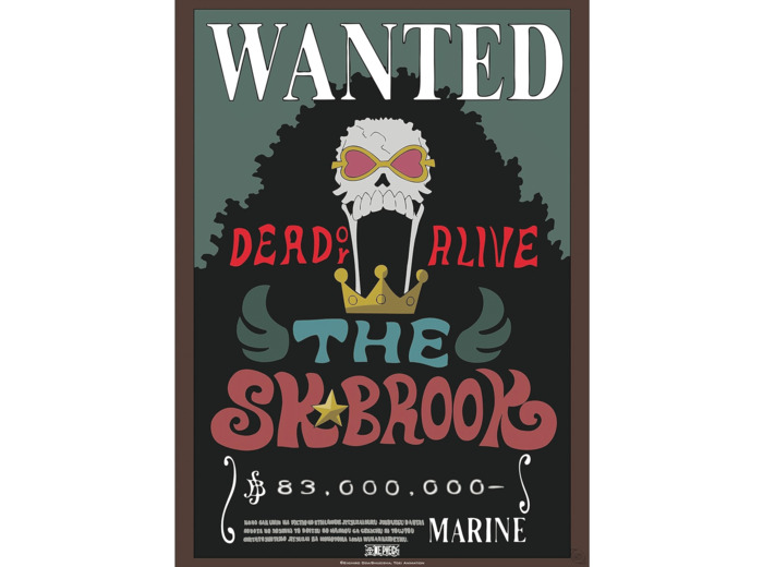 ABYSTYLE ONE PIECE Poster Wanted Brook (52x38cm)