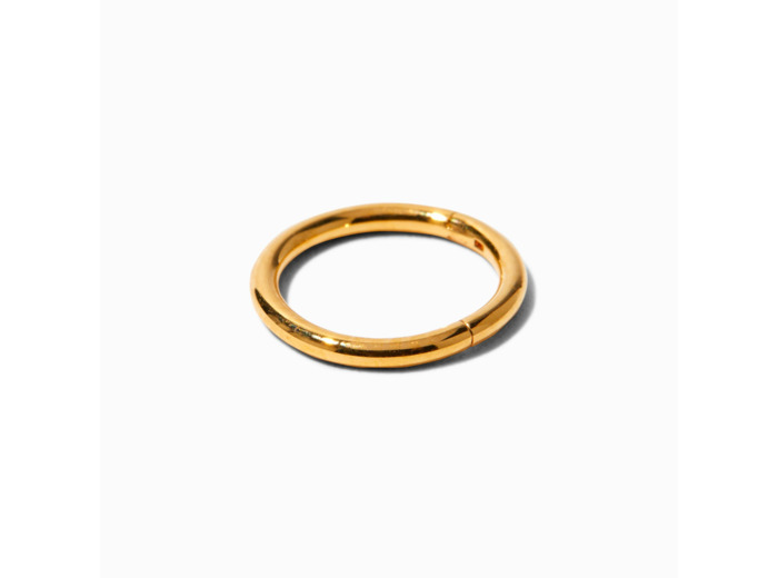 Anneau pour piercing de nez couleur titanée 1,0 mm couleur dorée
