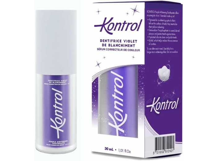 Kontrol - Dentifrice Violet de blanchiment - Sérum Correcteur de Couleur 30ml