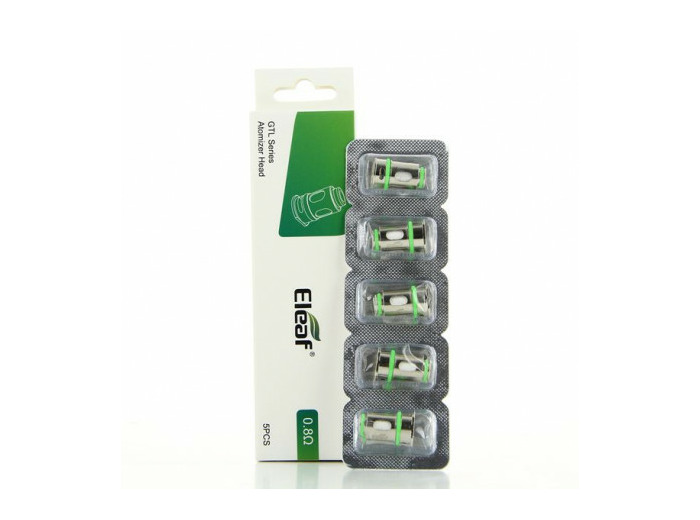 Pack de 5 résistances GTL 0,8ohm Eleaf