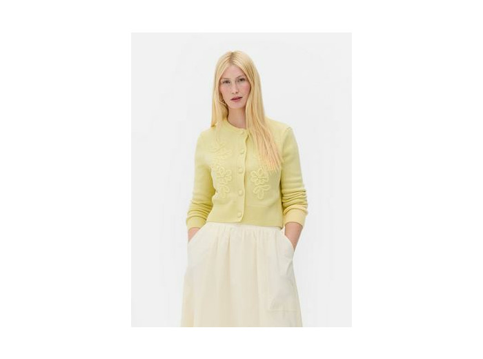 Gilet court à fleurs