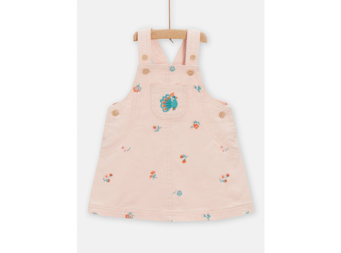 Robe en denim rose pour bébé fille