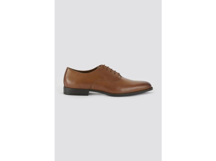 Chaussures de costume richelieu en cuir - Camel