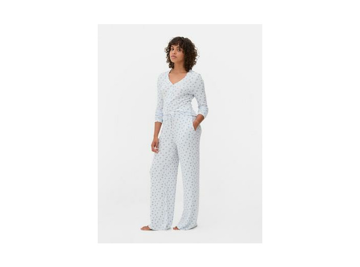Bas de pyjama large à petites fleurs