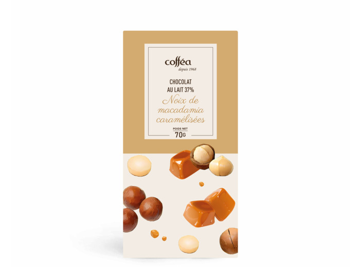 Tablette noix de macadamia caramélisées