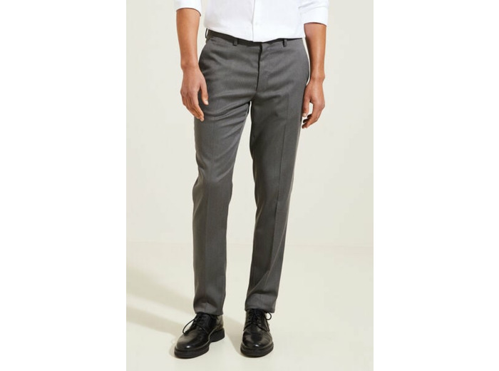 Pantalon de costume uni slim - Gris foncé