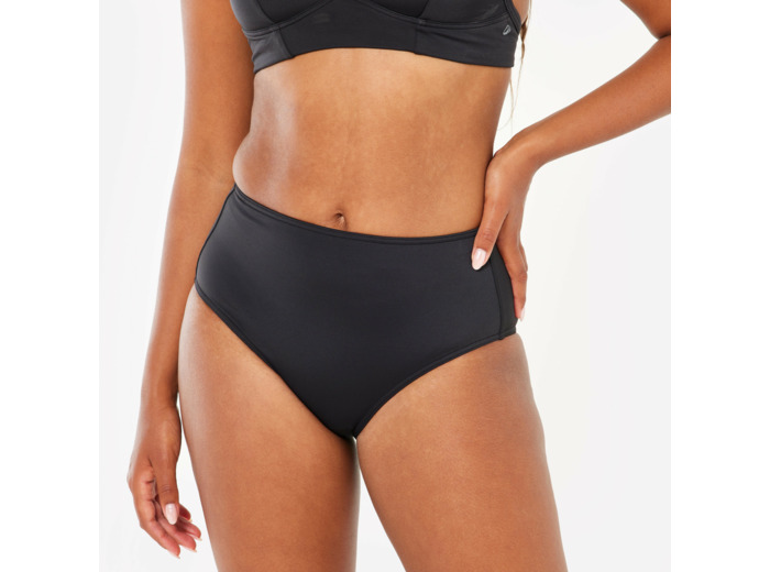BAS DE MAILLOT DE BAIN DE SURF FEMME TAILLE HAUTE ROMI NOIRE