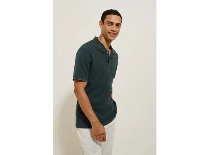 Polo manches courtes uni "le parfait by JULES" - Vert