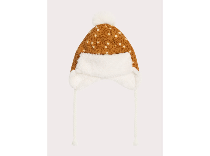 Chapka à motif fleuris pour bébé fille