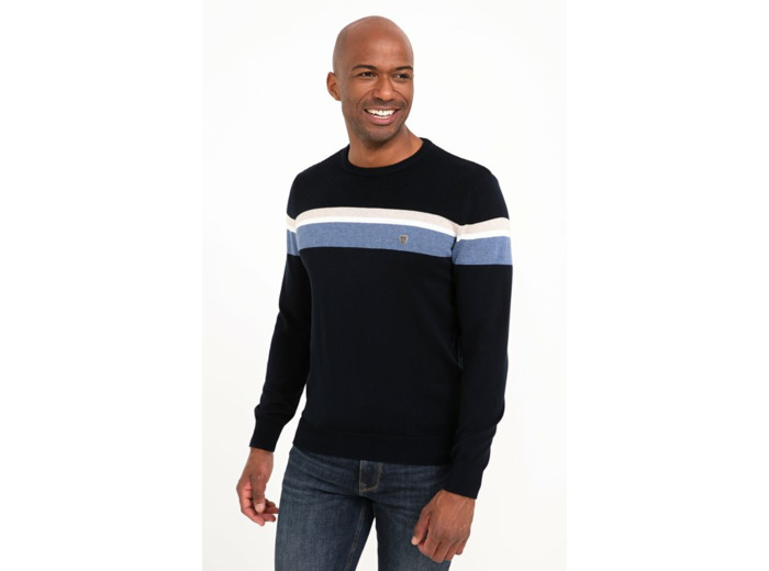 Pull Col Rond Rayure Placée