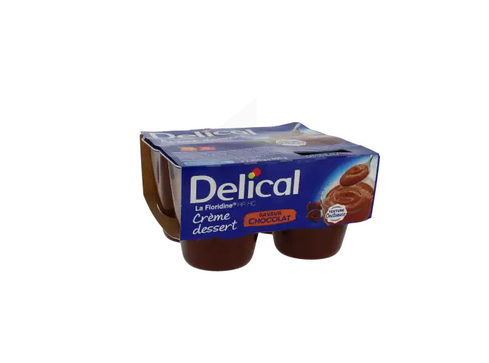 Delical Crème Dessert Hp Hc La Floridine Nutriment Chocolat 4pots/200g