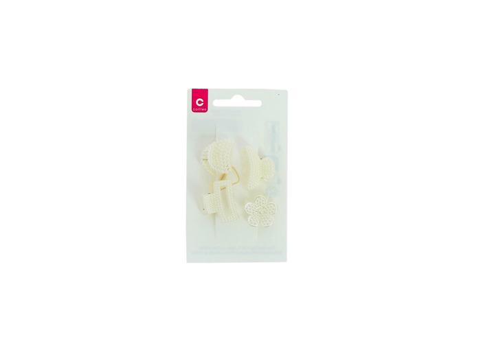 Set de 4 Pinces Crabe Ivoire