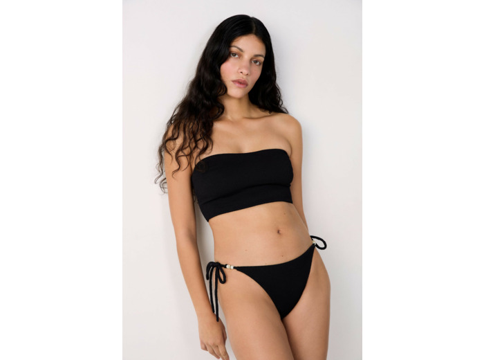 Culotte bikini ficelle détails perles bas de maillot