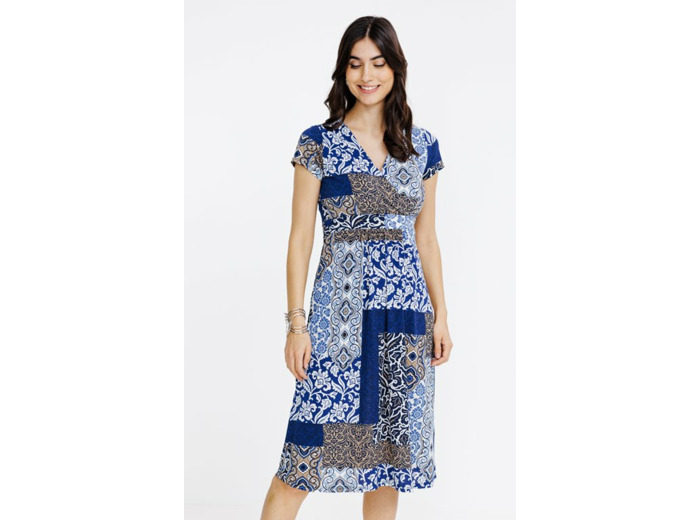 Robe en maille imprimée