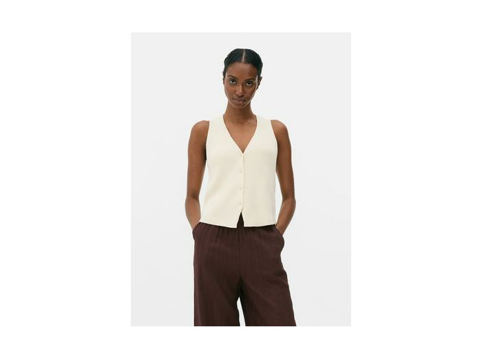 Gilet de costume boutonné en maille