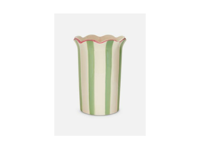 Vase festonné à rayures