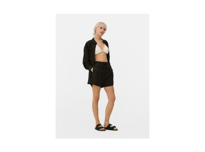 Short à nouer en mélange de coton