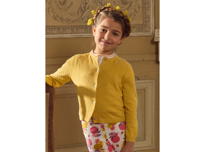 Gilet jaune brodé